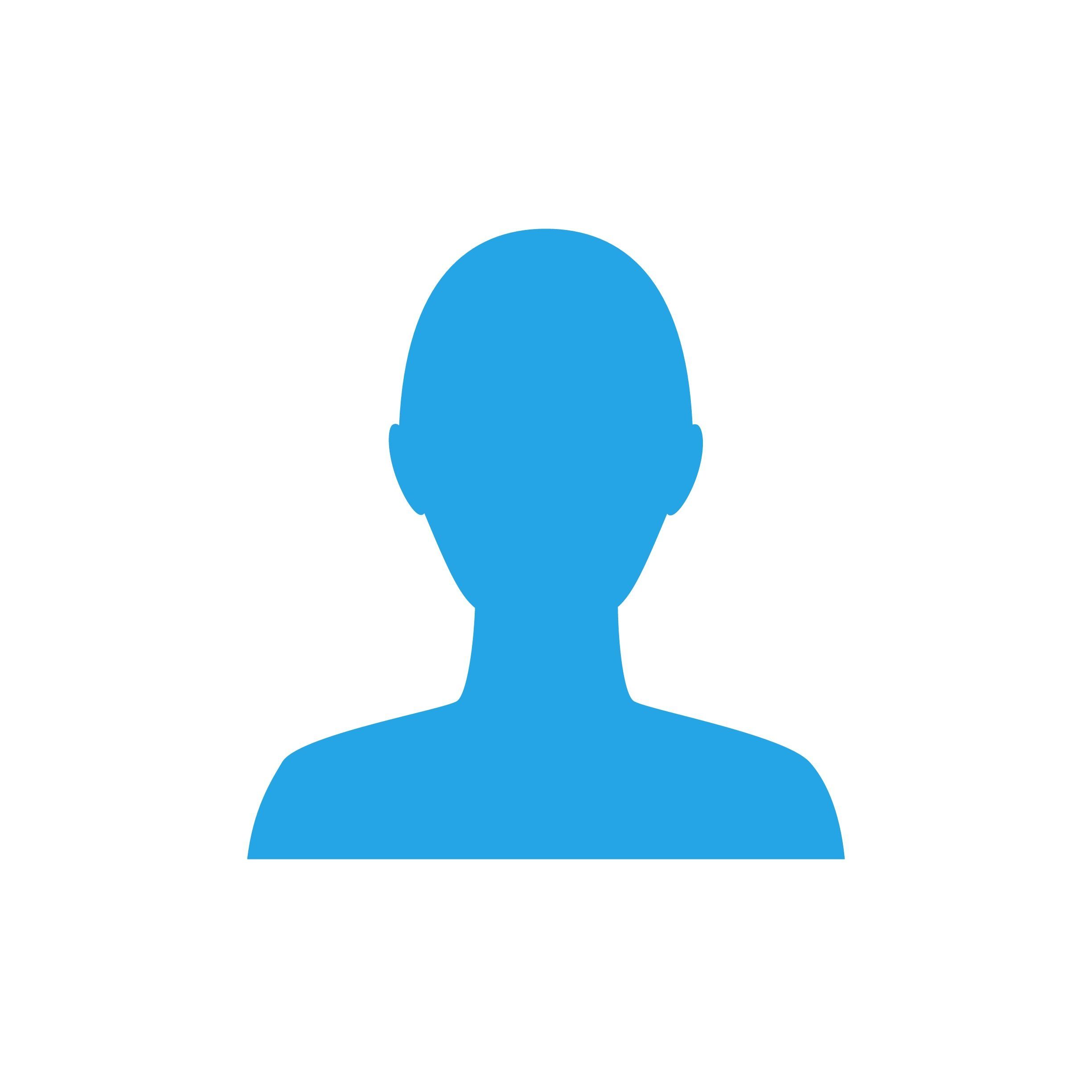 image of a blue figure silhouette to convey there is not picture for the student