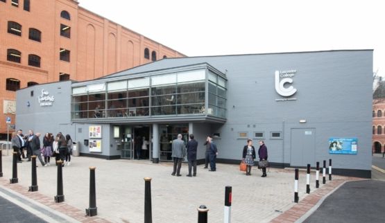 Exterior image of Leicester College's Sue Townsend Theatre